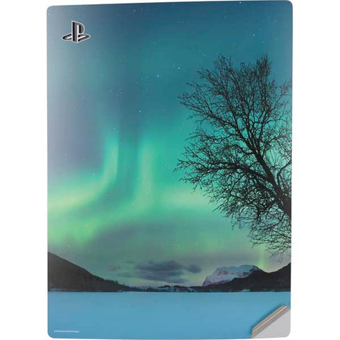 StockTrek Aurora Borealis over a lake in Norway PS5 Digital Edition Console Skin
